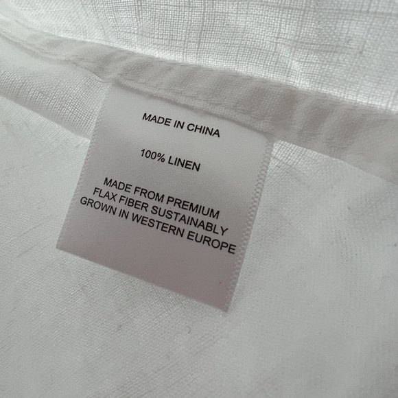 Quince Men's White European Linen Long Sleeve Shirt sz S NWT Button Down - Picture 5 of 6